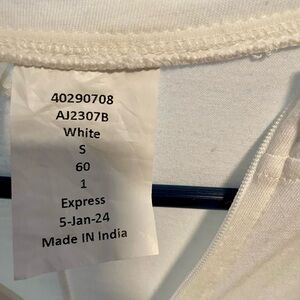 Hoodie White Maxi/Tall Dress with Pockets